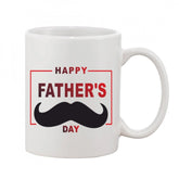 Printed Ceramic Coffee Mug - 1 Pieces, White, 11oz